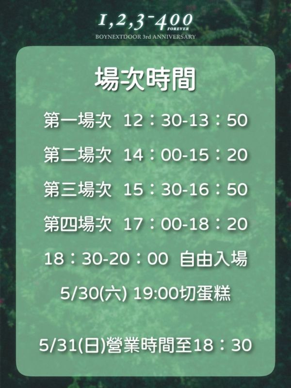 BOYNEXTDOOR 3rd ANNIVERSARY - 1,2,3-400 FOREVER